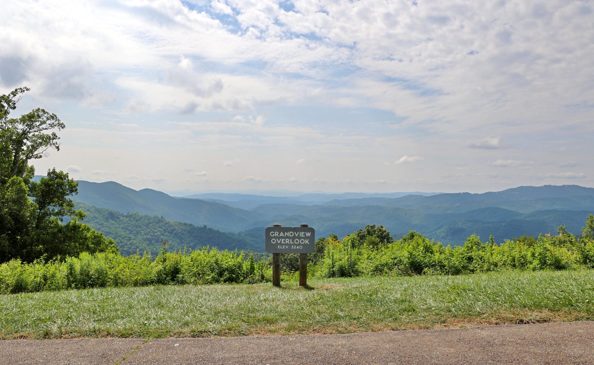 Grandview Overlook on the Blue Ridge Parkway